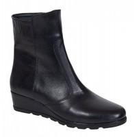 Ghete dama din piele naturala imblanite - Model Orto Negru 156
